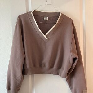 PINK Victoria's Secret Premium Fleece V-Neck Pullover | Size XL loungewear comfy